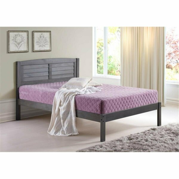 Fixturesfirst PD-212FAG Full Size Louver Bed - Antique Grey FI486576